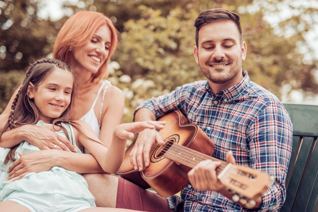 Happy family enjoying quality time