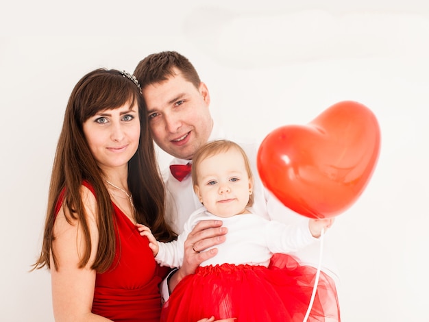 Happy family heart balloon