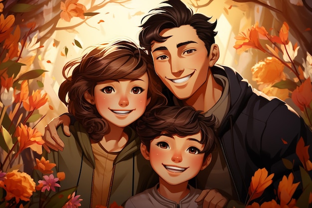 happy family illustration