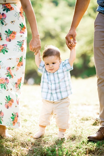 Happy family in the park