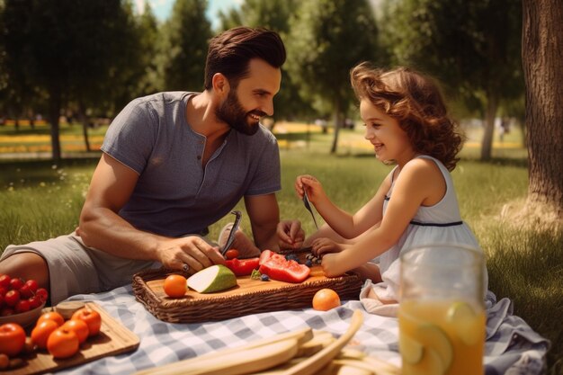 Happy family picnic brings together