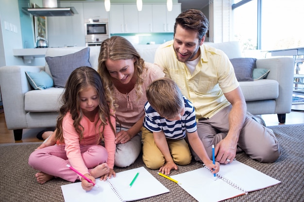 Happy family spending time together