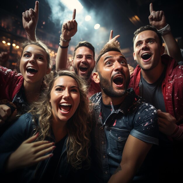 happy fans cheer for their team's victory