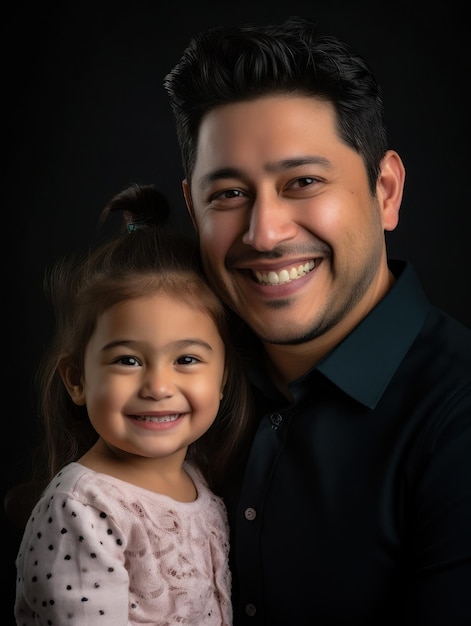 Happy Father Day Father and daughter smiling happily Generative AI