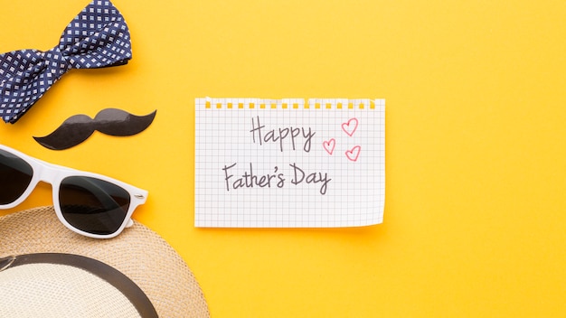 Photo happy father's day with sunglasses