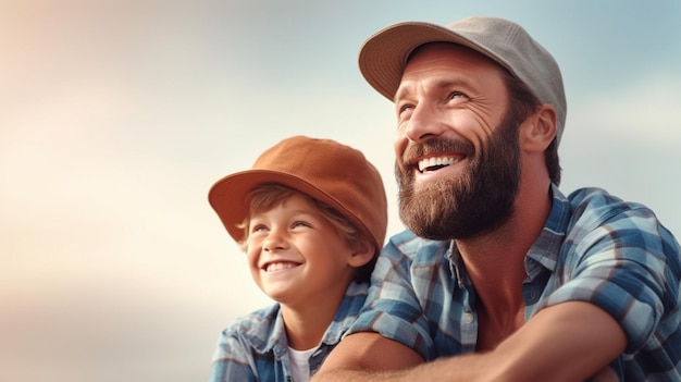 Foto buon padre e figlio per il giorno del padre.