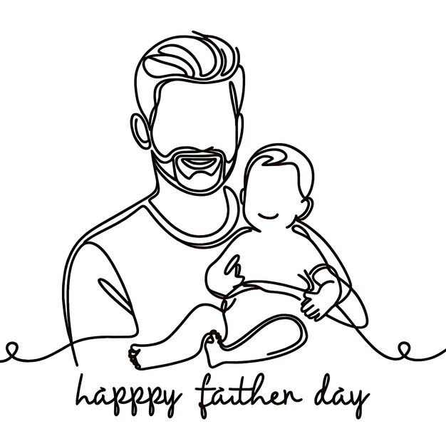 Happy Fathers Day Flat Illustration ai generator