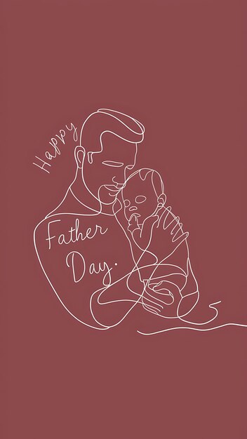 Photo happy fathers day flat illustration ai generator