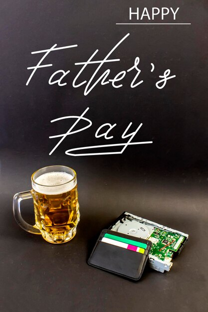 Happy Fathers Day Flat lay on fathers day theme