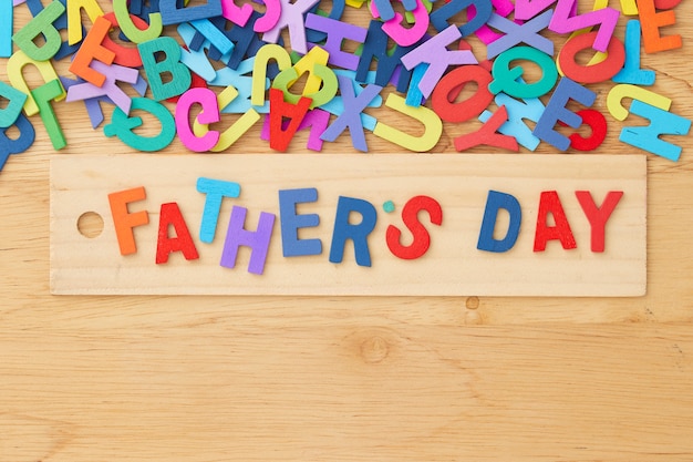 Foto happy fathers day houten brief