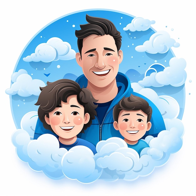 Happy fathers day illustration design image generated by AI