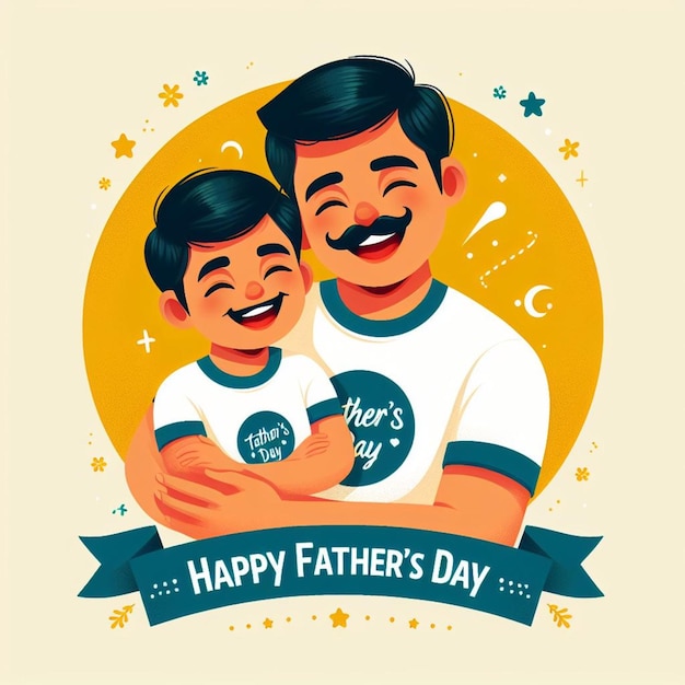 Photo happy fathers day illustration