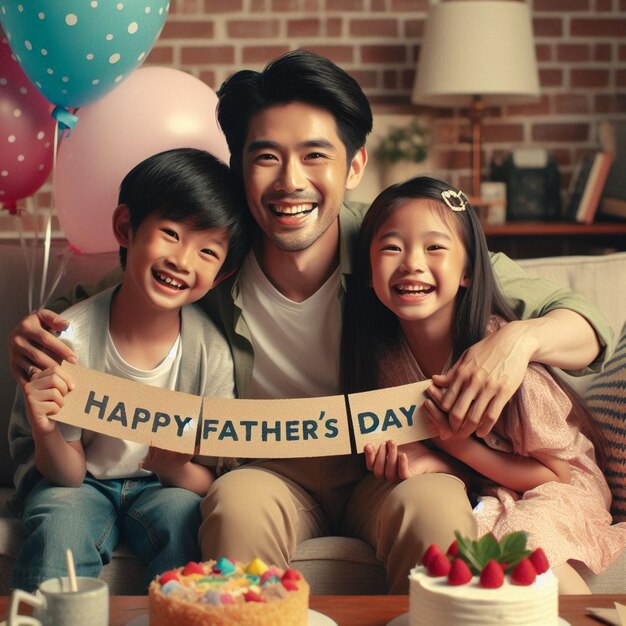 Photo happy fathers day illustration