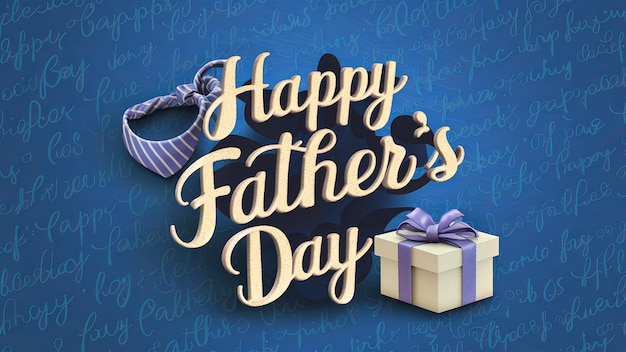 Happy fathers day lettering background Happy Fathers Day calligraphy