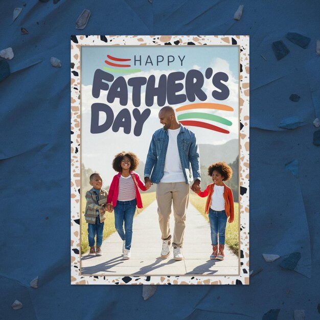 Happy fathers day wise card and poster template