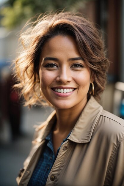 happy female Social Worker looking at camera