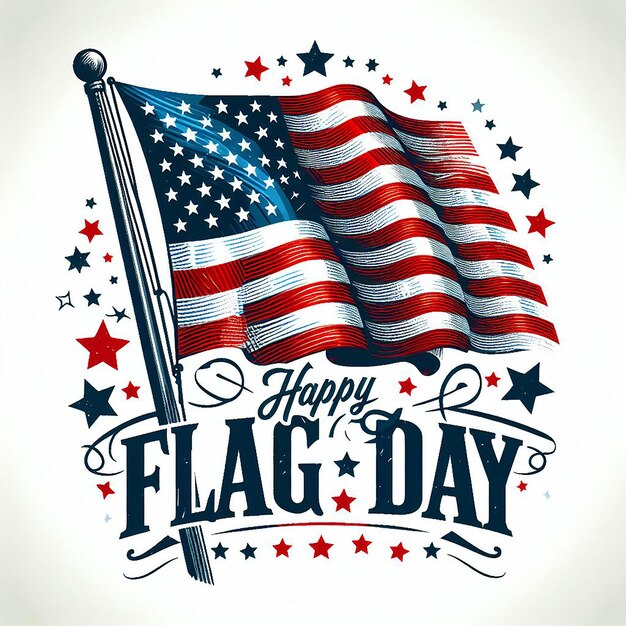 Photo happy flag day of usa