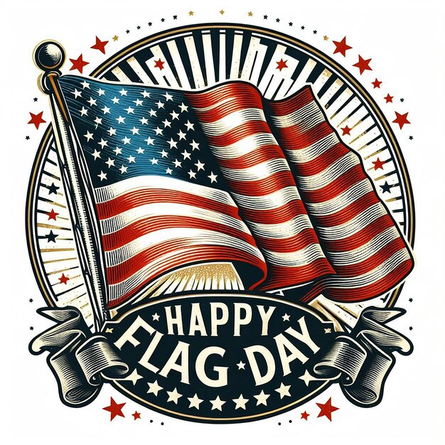 Photo happy flag day of usa