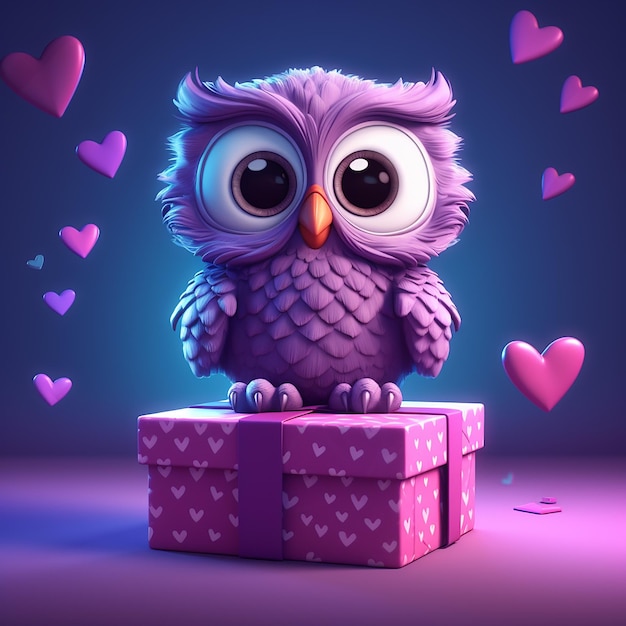 Happy_fluffy_purple_owl_with_big_eyes_standing_on_a_gif_6621c1b6