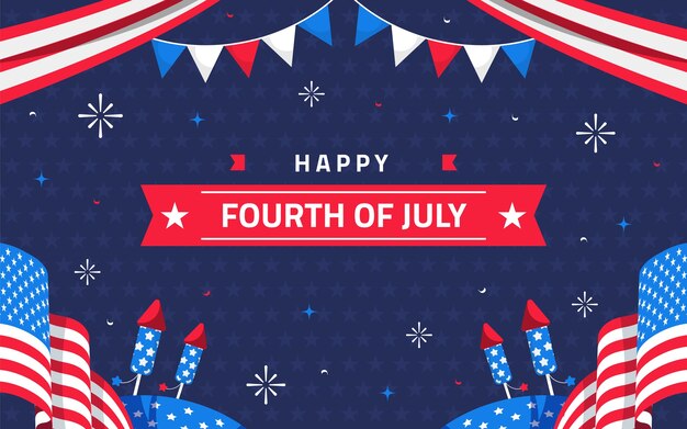 Photo happy fourth of july celebration