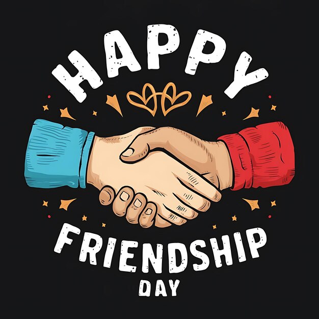 Happy Friendship Day 2024 with Handshake logo design full hd 4k 8k