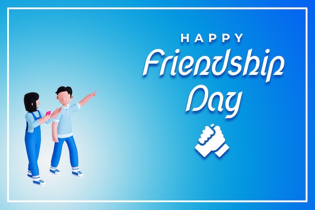 happy friendship day banner or international friendship day 30 july