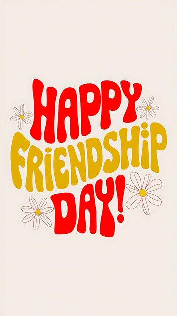 Photo happy friendship day illustration design