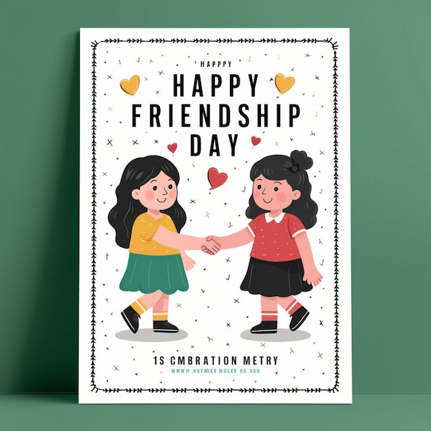 Photo happy friendship day poster design