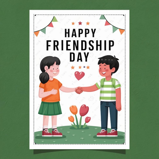友情の日のポスターデザイン