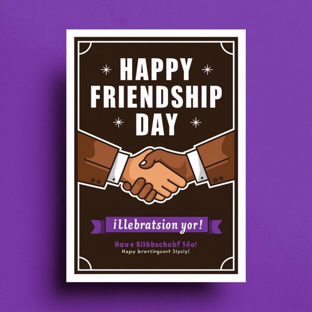 Photo happy friendship day poster design