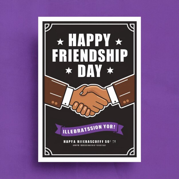 Foto progettazione del poster di happy friendship day