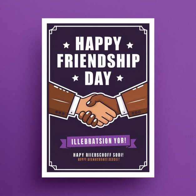 Foto progettazione del poster di happy friendship day