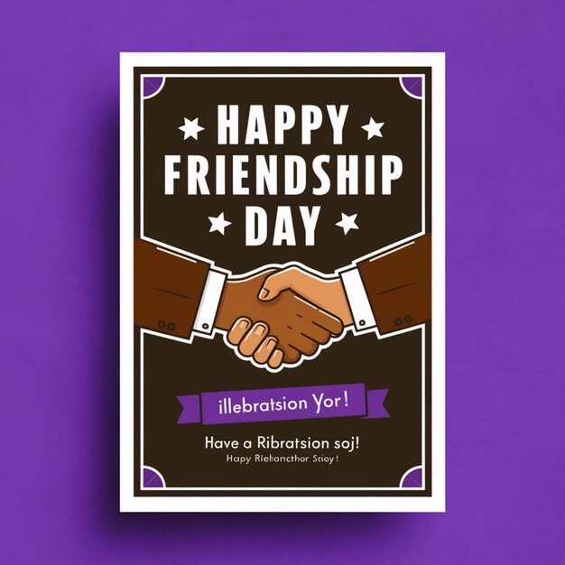 Foto progettazione del poster di happy friendship day