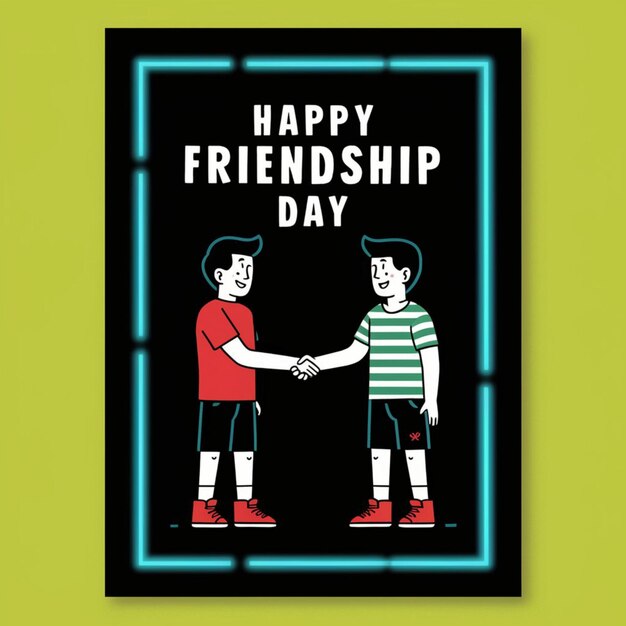 Foto progettazione del poster di happy friendship day