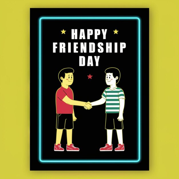 Photo happy friendship day poster design