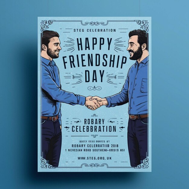 Photo happy friendship day poster design