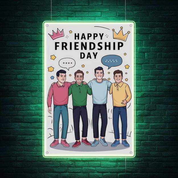 행복한 우정의 날 포스터 디자인