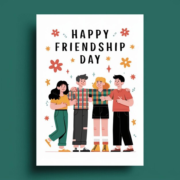 Photo happy friendship day poster design