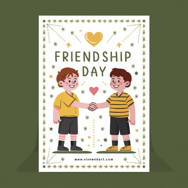 Foto progettazione del poster di happy friendship day