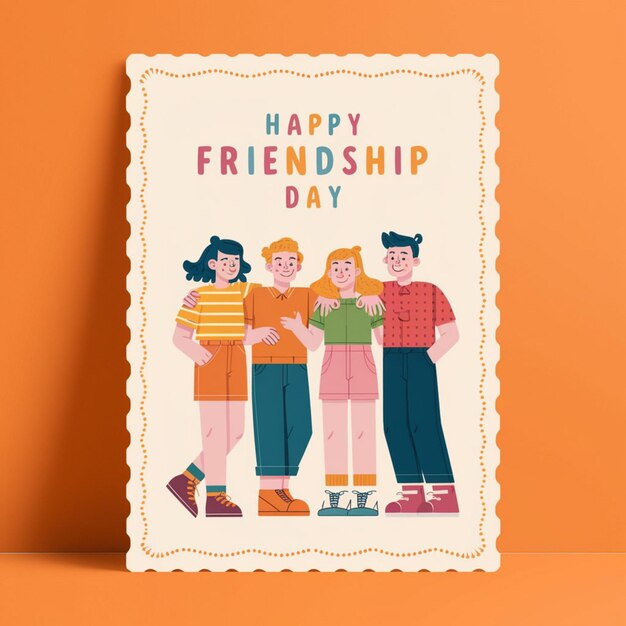 Photo happy friendship day poster design