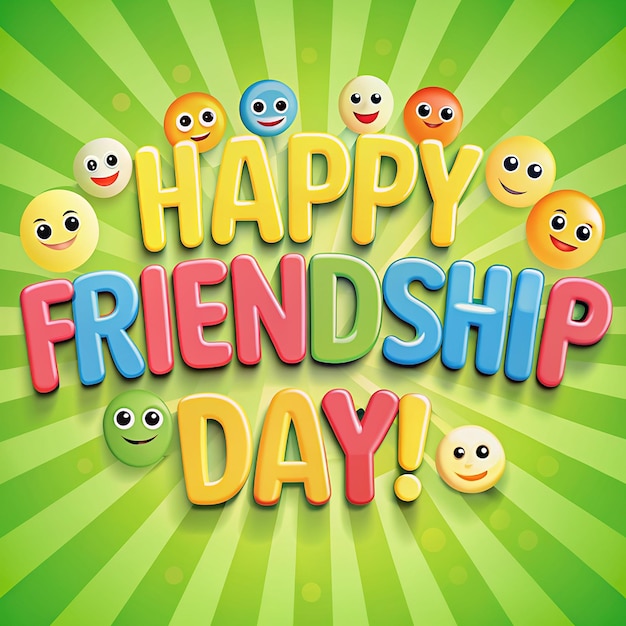 happy friendship day text image on a background