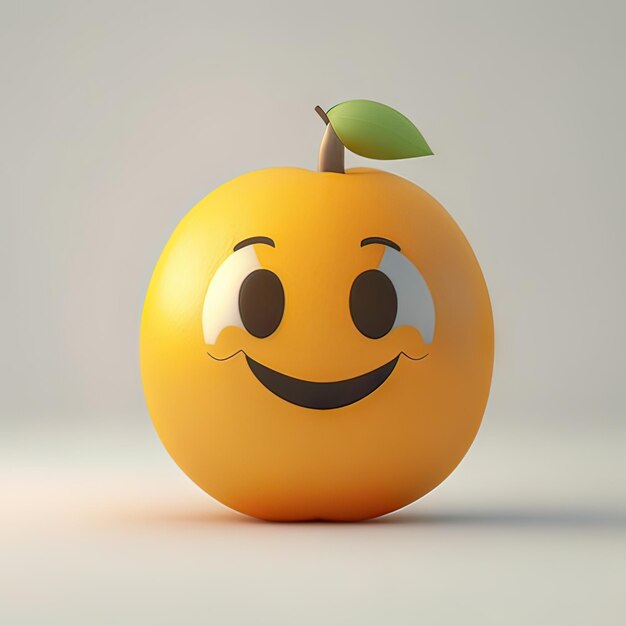 Happy and funny fruit mascot Generative AI