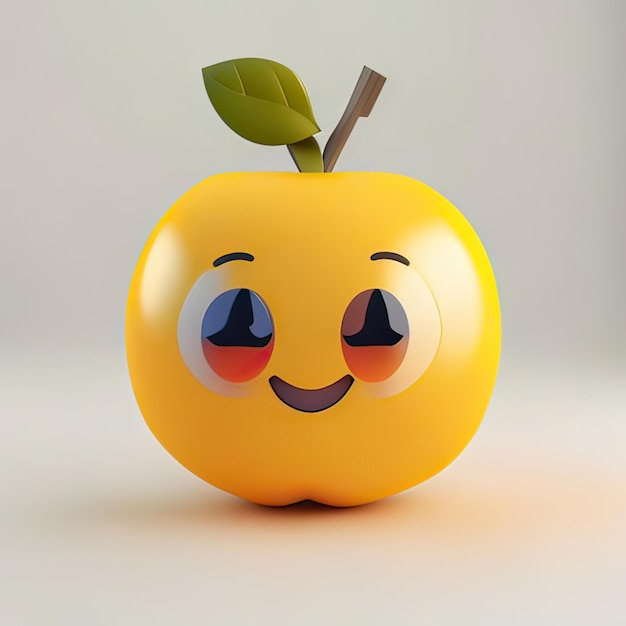 Happy and funny fruit mascot Generative AI