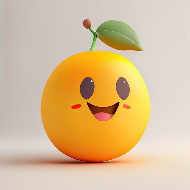 Happy and funny fruit mascot Generative AI