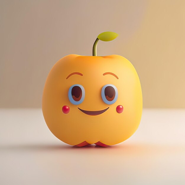 Happy and funny fruit mascot Generative AI