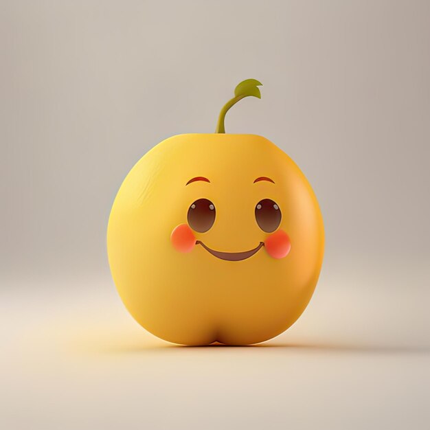 Happy and funny fruit mascot Generative AI