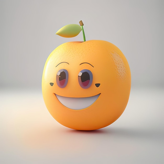 Happy and funny fruit mascot Generative AI