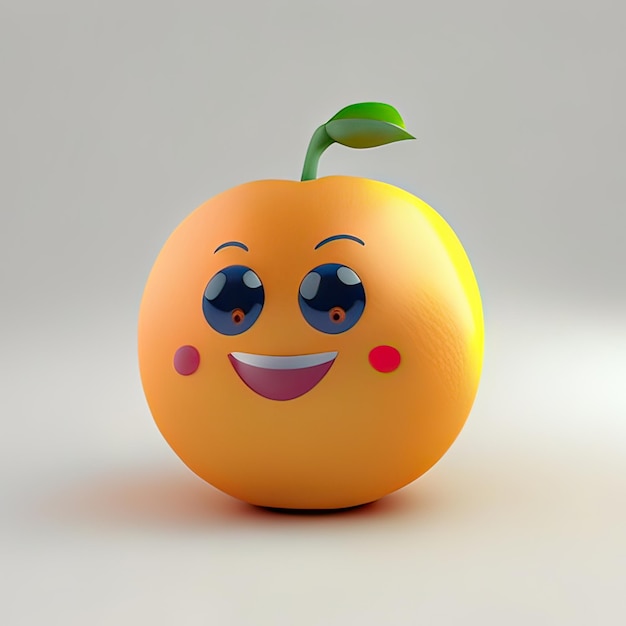 Happy and funny fruit mascot Generative AI