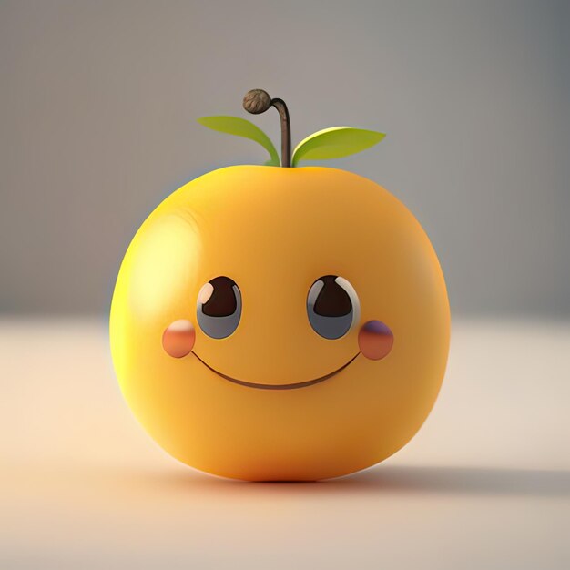 Happy and funny fruit mascot generative ai