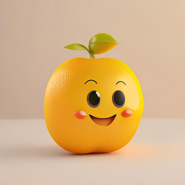 Happy and funny fruit mascot generative ai